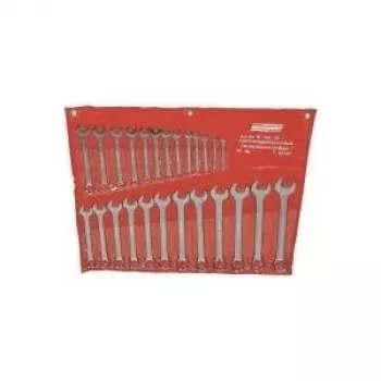 BRÜDER MANNESMANN M130-25 25 dalių kombinuotų veržliarakčių rinkinys, metriniai 6-32 mm, chromo vanadžio plienas, DIN 3113, tekstiliniame susukamame dėkle