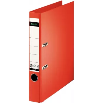 LEITZ 180° svirtinio segtuvo aplankas A4 50 mm šviesiai raudonas kartoninis 1008-00-20