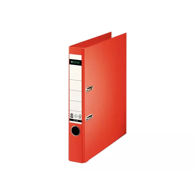 LEITZ 180° svirtinio segtuvo aplankas A4 50 mm šviesiai raudonas kartoninis 1008-00-20