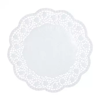PAPSTAR apvalios servetėlės tortui, 30 cm, baltos, 100 vnt. (12263)