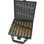 Brüder Mannesmann M54399 HSS metalo spiralinių grąžtų rinkinys, 99 dalių, TiN danga, cilindrinis kotas