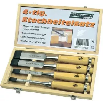Brüder Mannesmann 4 dalių medžio kaltų rinkinys M66104