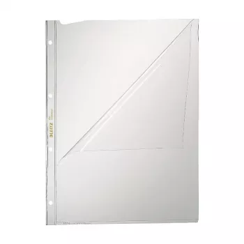 Leitz 4744-0000 permatomas PVC A4 dokumentų viršelis, 2 skylių, 50 vnt.