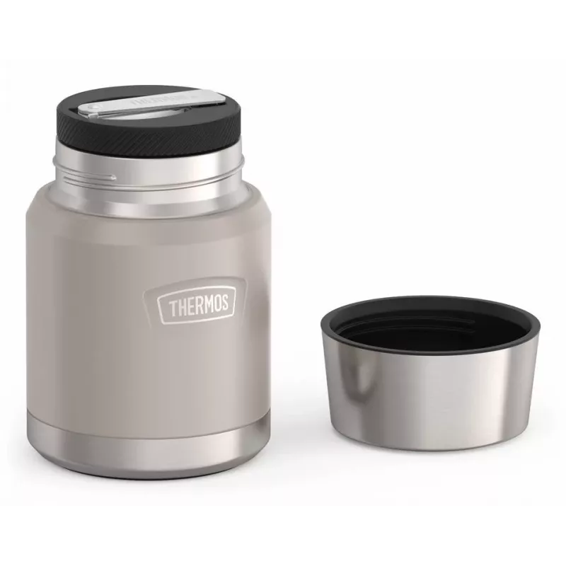 THERMOS ICON terminis maisto indas smėlinės spalvos 0,47 l, nerūdijančio plieno su sulankstomu šaukštu 4120323047