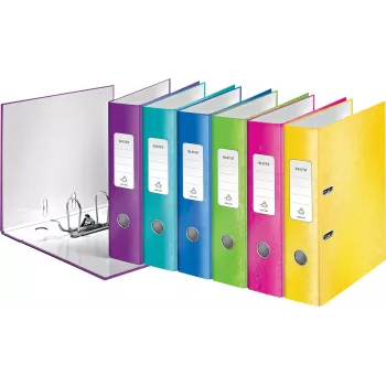 LEITZ WOW 180° svirtinio mechanizmo segtuvas A4, 80 mm, įvairių spalvų (10 vnt. paketas) 1005-10-99