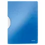 LEITZ WOW ColorClip A4 suspaudimo segtuvas, metalinio mėlyno su 3D reljefine paviršiaus struktūra, šviesiai pilkos vidinės dalies, 30 lapų talpa 4185-00-36