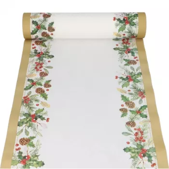 PAPSTAR Stalo takelis Mistletoe and Pinecone 37231, margas, 40 cm x 24 m