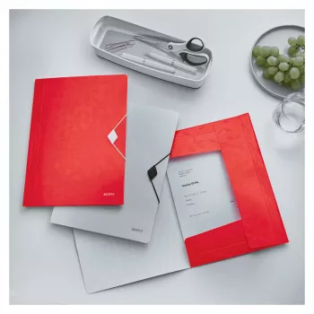 Leitz WOW A4 dokumentų aplankas su 40 kišenėmis, raudonas, portretinis, 45990026