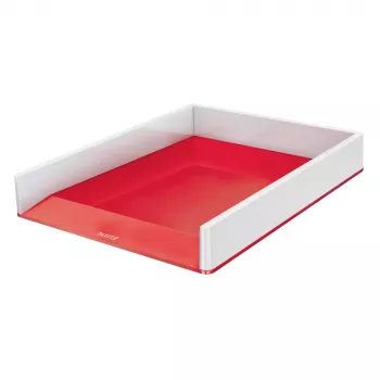 Leitz WOW Duo Colour dokumentų dėklas perlų baltos / raudonos spalvos