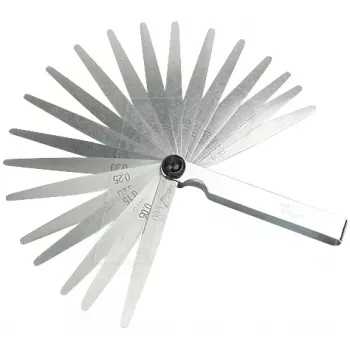 BRÜDER MANNESMANN MAN M247-20 tarpų matuoklių rinkinys, 20 plokštelių, 0,05–1,0 mm, metrinė sistema