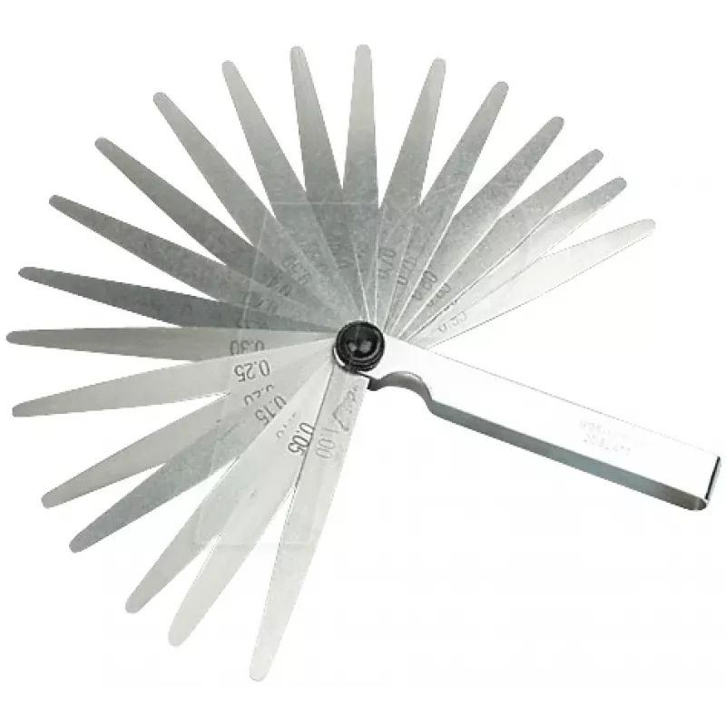 BRÜDER MANNESMANN MAN M247-20 tarpų matuoklių rinkinys, 20 plokštelių, 0,05–1,0 mm, metrinė sistema