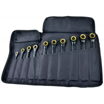 BRÜDER MANNESMANN Q25210 Quantool kombinēto uzgriežņu atslēgu komplekts, 10 gab., 8-19 mm