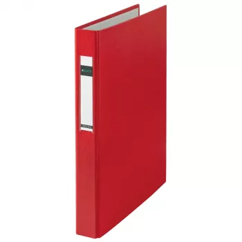 LEITZ Standard dokumentų segtuvas A4 Oversize raudonas, 4 D-žiedai, 41 mm nugarėlė, 25 mm žiedų skersmuo 4212-00-25