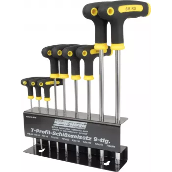 Brüder Mannesmann T-Profil raktų rinkinys 9 dalių M18166 (M18166)