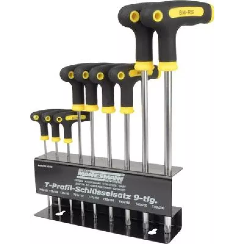 Brüder Mannesmann T-Profil raktų rinkinys 9 dalių M18166 (M18166)