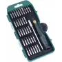 BRÜDER MANNESMANN Precision Mechanics 36 dalių atsuktuvų antgalių rinkinys, 4mm šešiakampis, plokštieji, Phillips, Torx, šešiakampiai, Pentalobe, Tri-Wing, spanner, kvadratiniai, Pozidriv, su 2 komponentų rankena 29890