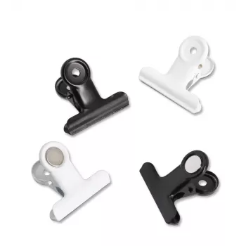 Zeller magnetiniai spaustukai juodi metaliniai 4,0 x 1 rinkinys (11264)