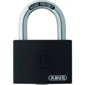 ABUS myLock T65AL/40 juodas spyninis užraktas 40 mm aliuminio korpusas grūdinto plieno lankas 802867