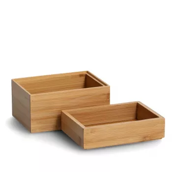 Zeller Natural Organizatorinės dėžutės 17 x 12 x 12 cm (13319)