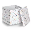 Zeller Dots baltų taškelių daiktadėžė 33,5 x 33 x 32 cm 14476