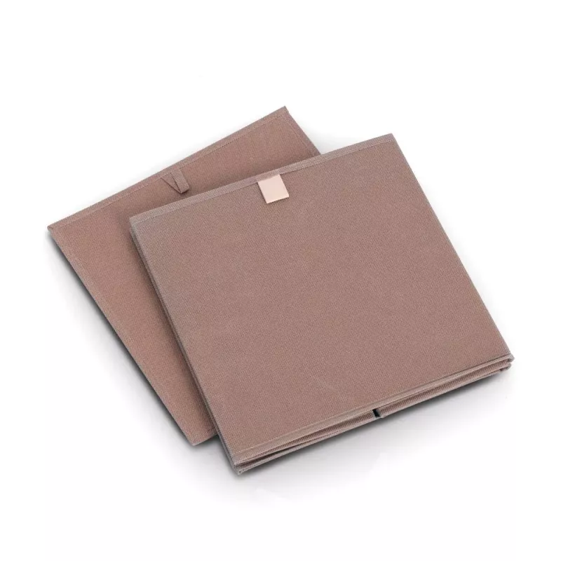 Zeller Mocca kubo formos daiktų dėžė 32 x 32 x 32 cm su dangčiu ir rankena 14541