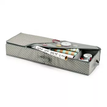 Zeller dovanų pakavimo reikmenų organizatorius pilkas/baltas 90 x 30 x 12 cm (14665)