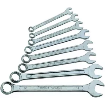 Brüder Mannesmann 8 dalių kombinuotų veržliarakčių rinkinys DIN 3113, chromo vanadžio plienas, 6-13 mm 130-08 DIN