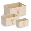 Zeller Deer medinė dėžutė natural 25 x 15 x 14 cm (15220)