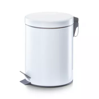 Zeller Kick šiukšlių dėžė su pedalais 5 L balta 18700