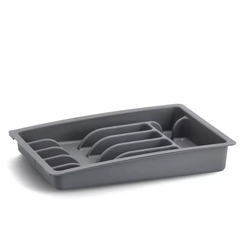 Zeller 24887 stalo įrankių dėklo organizatorius, plastikinis, pilkas, 5 skyriai