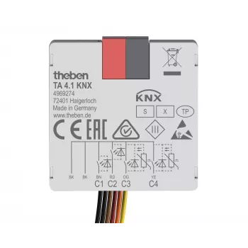 Theben KNX mygtukų sąsaja / binarinis įėjimas 4 kanalų TA 4.1 KNX (4969274)