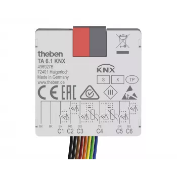 Theben KNX dvejetainis įėjimo modulis 6 kanalų TA 6.1 KNX (4969276)