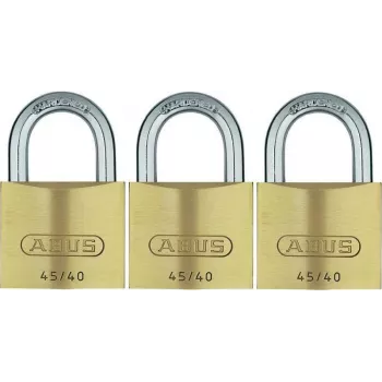 ABUS 82 serijos žalvarinių spynų rinkinys, vienodo rakto, 45 mm korpusas, 3 vnt. 11825 8