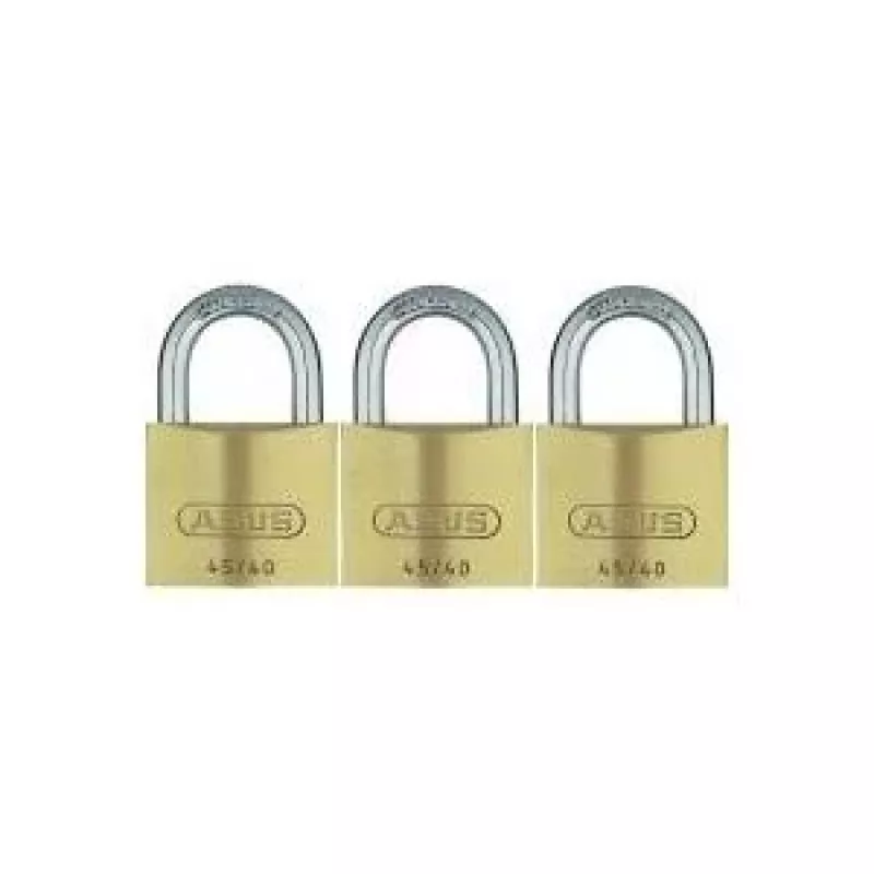 ABUS 82 serijos žalvarinių spynų rinkinys, vienodo rakto, 45 mm korpusas, 3 vnt. 11825 8
