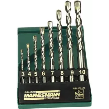 Brüder Mannesmann M54309 mūro grąžtų rinkinys, 5 vnt., 4-10 mm, su karbido antgaliais, DIN 8039