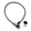 BURG WÄCHTER Cable Bike Lock 650 80 Reflex, 800 mm, juodas su atspindinčiomis juostomis 34100