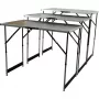 BRÜDER MANNESMANN M70113 Daugiafunkcis sulankstomas stalų rinkinys, 3 dalių, MDF E1 stalviršis 2,7 mm, aliuminio rėmas, sidabrinis/pilkas