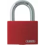 ABUS T65AL/40 aliuminio spyna su grūdinto plieno lankeliu, raudona ABVS50011