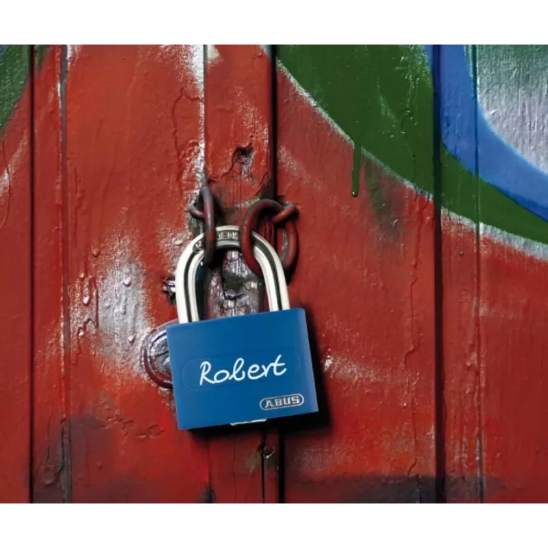 ABUS myLock T65AL/40 mėlynas aliuminis spynarakštis su grūdinto plieno lankeliu 802829