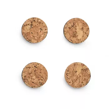 Zeller kamštiniai magnetai rudi Ø 2,8 x 0,3 cm, 4 vnt. (11218)