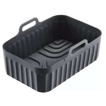 WESTMARK Air Fryer Baking Mold Line 22022270 silikoninė ovali kepimo forma 21,5 x 13,5 cm, juoda