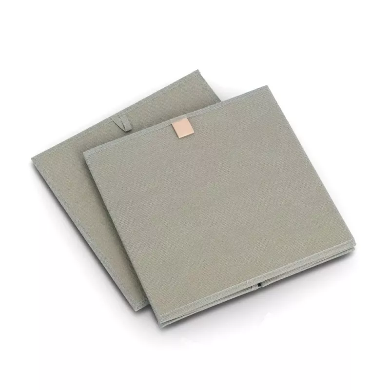 Zeller Chaki audinio dėžė 32x32x32 cm sulankstoma kubų organizatorė 14540