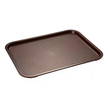 APS Fast Food padėklas 450 x 355 mm, rudas polipropilenas, 20 mm aukščio (542)