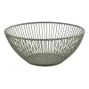 APS SVART apvali duonos ir vaisių pintinė, 200 mm, žalia metalinė 30471