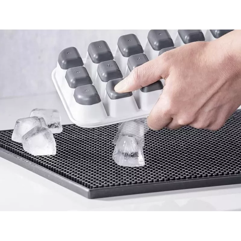 APS Ice Cube Box su dangteliu, permatomas/pilkas, rinkinys iš 2, polipropilenas, tinka plauti indaplovėje 36103
