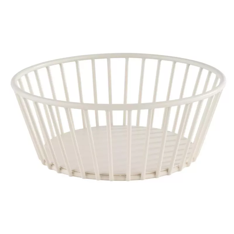 APS URBAN Apvali duonos ir vaisių pintinė, balto metalo, 170 mm 30430