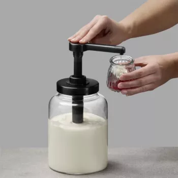 APS DISPENSA 1,7L stiklinė dozavimo talpa, permatoma/juoda 93290