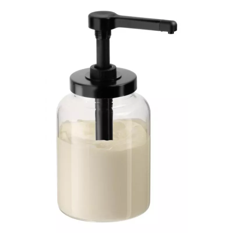 APS DISPENSA 1,7L stiklinė dozavimo talpa, permatoma/juoda 93290