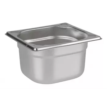 APS GN 1/6 maisto talpykla 176 x 162 x 100 mm, chromo-nikelio nerūdijantis plienas, elektrolitiškai poliruota, 2,1 L 81604