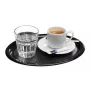 APS KAFFEEHAUS ovalus melamino padėklas, juodas, su užriestu kraštu, 260 x 200 x 15 mm 84251